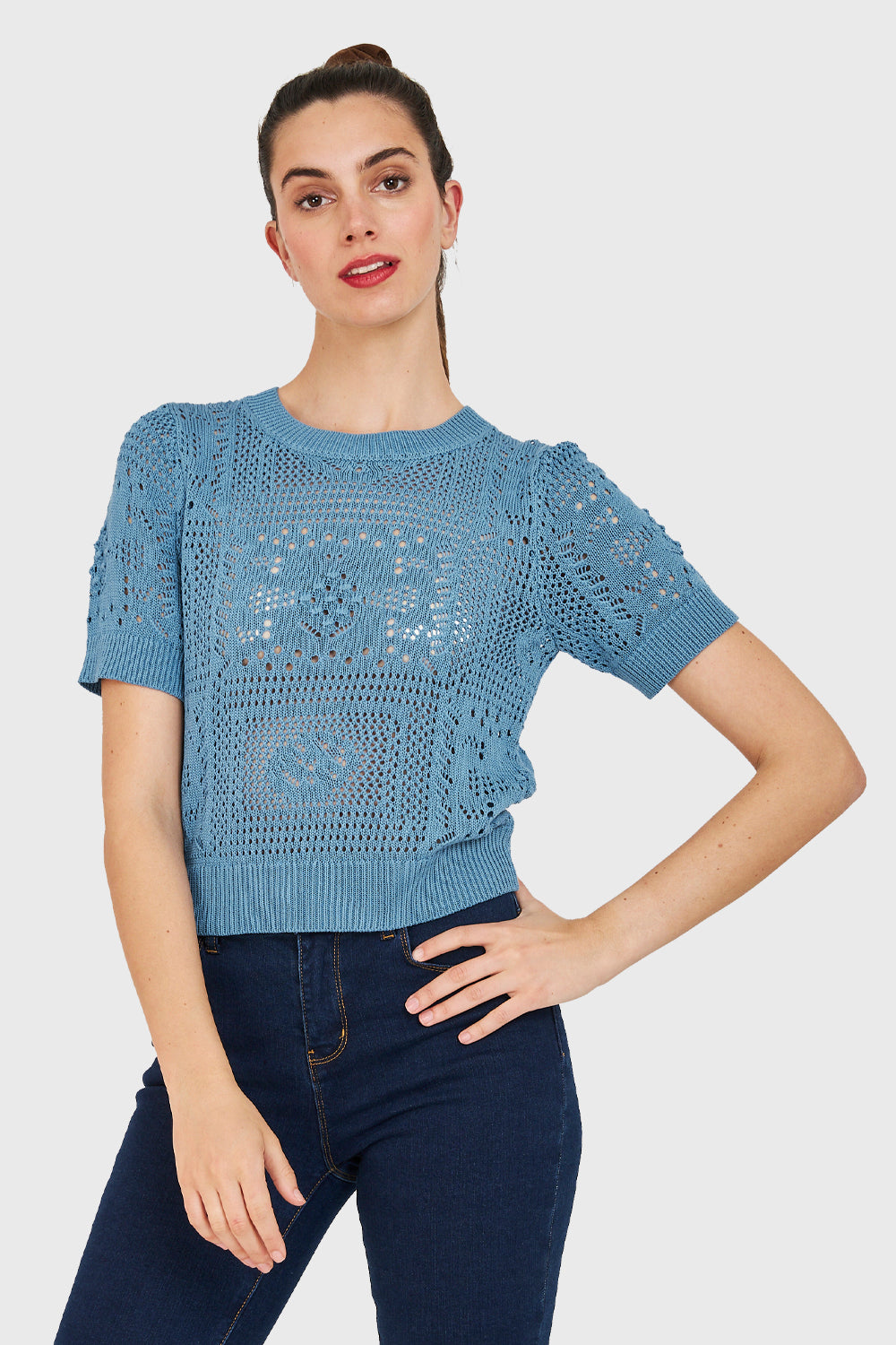 Poleras caladas best sale a crochet