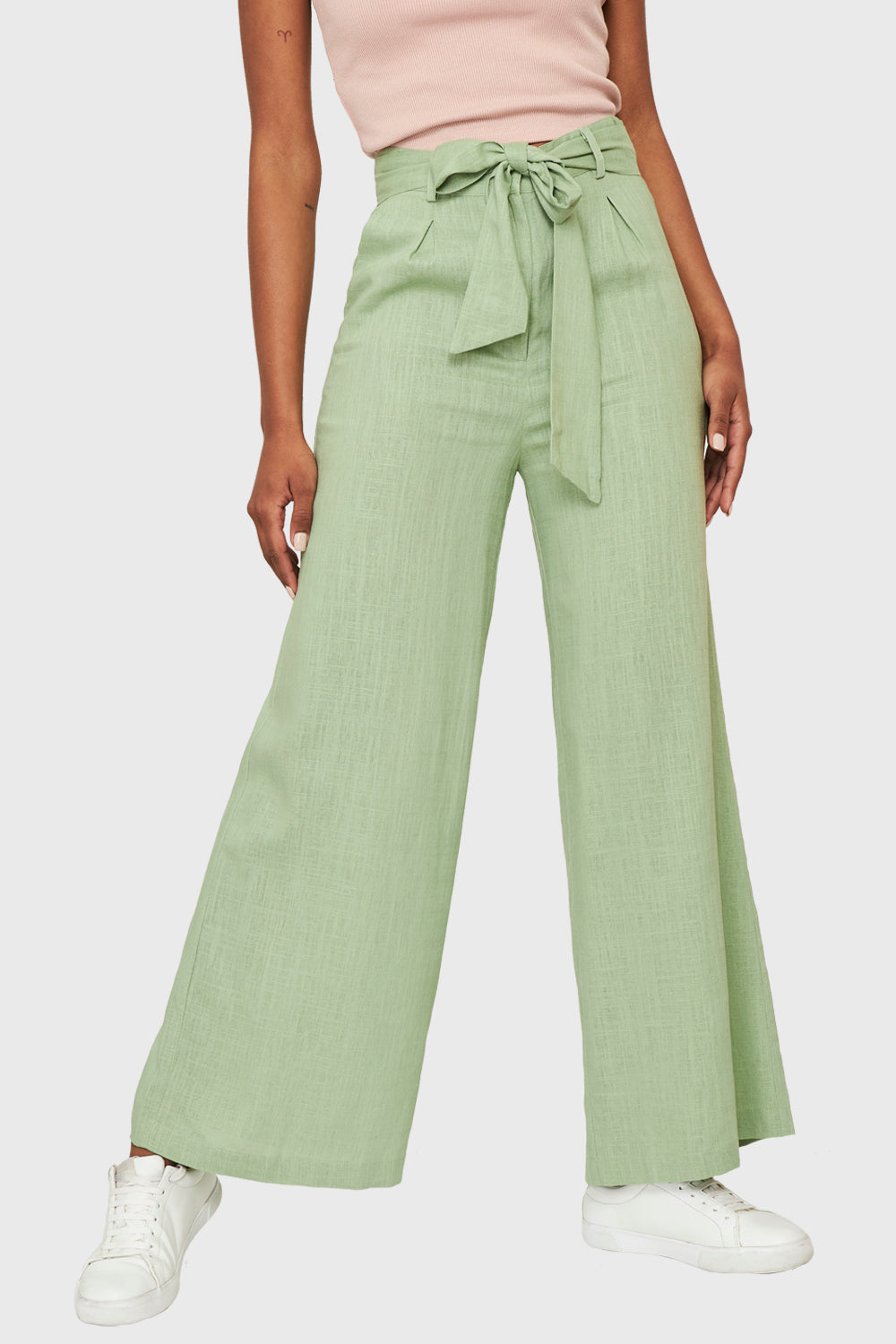 Pantalón Palazzo Bolsillos Menta – Nicopoly