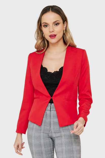 Blazer Entallado Clásico Rojo Italiano