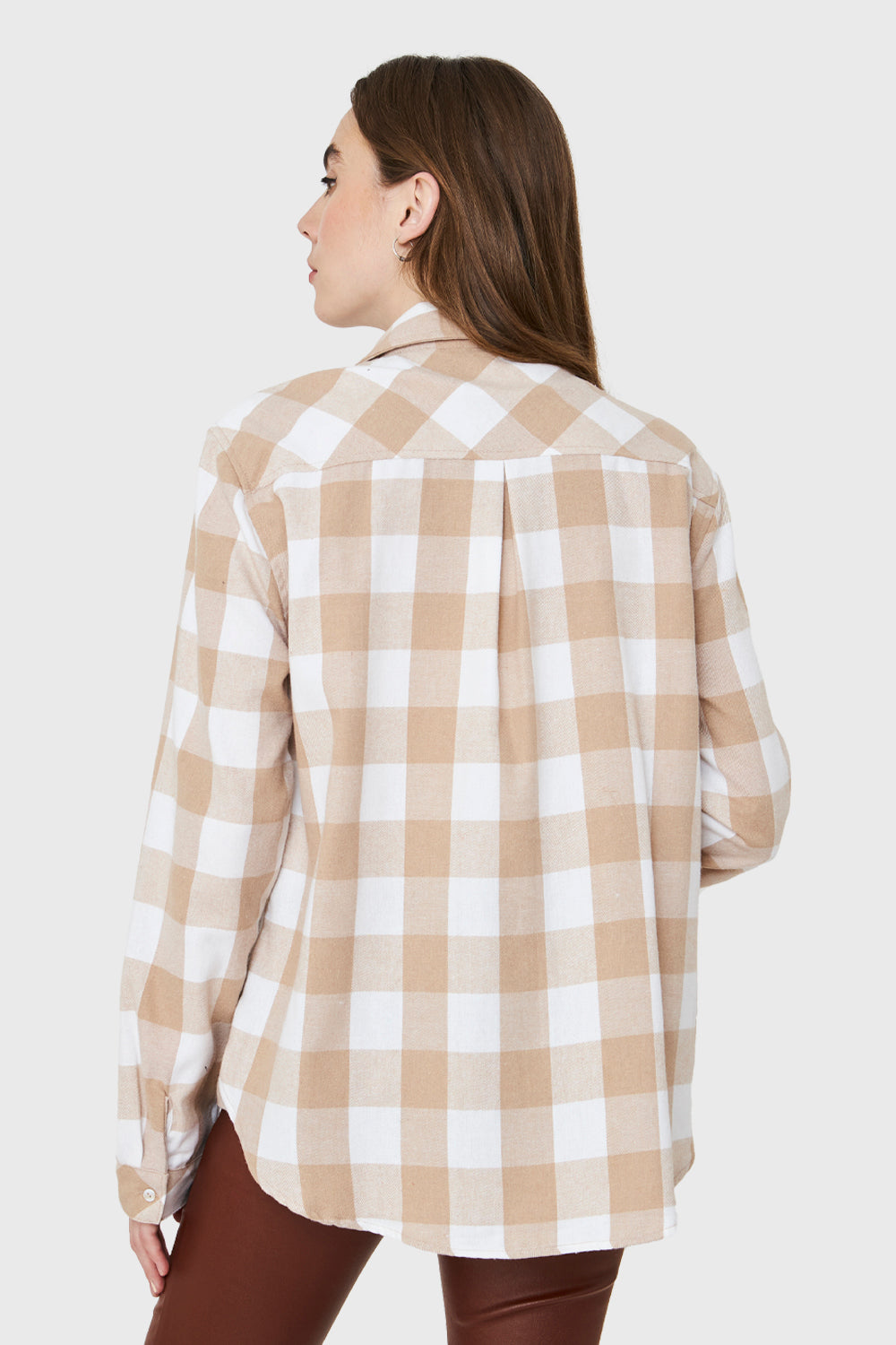 Camisa Cuadros Khaki