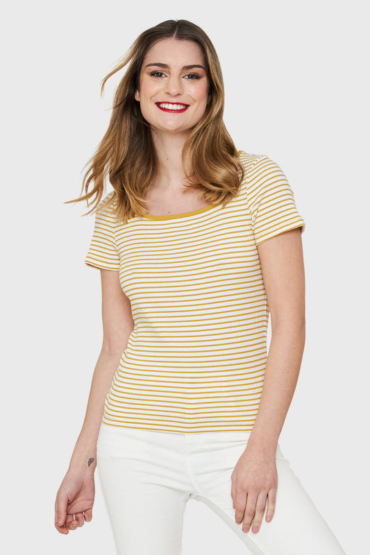 Polera Rayas Amarillo