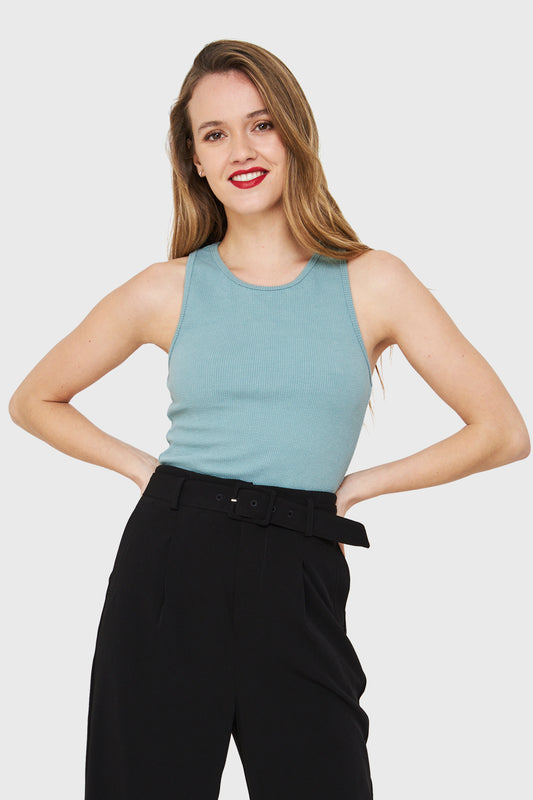 Crop Top Elasticado Menta