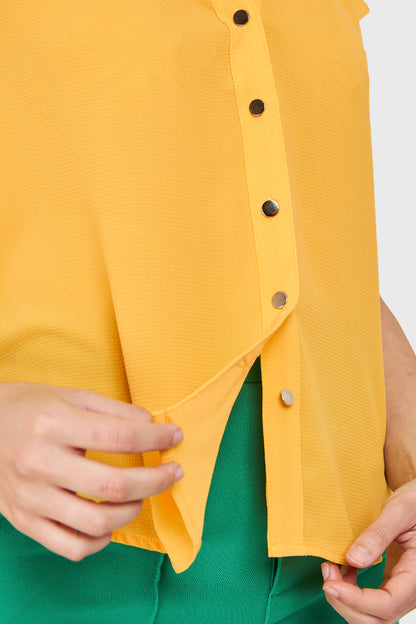 Blusa Vuelos Hombros Amarillo