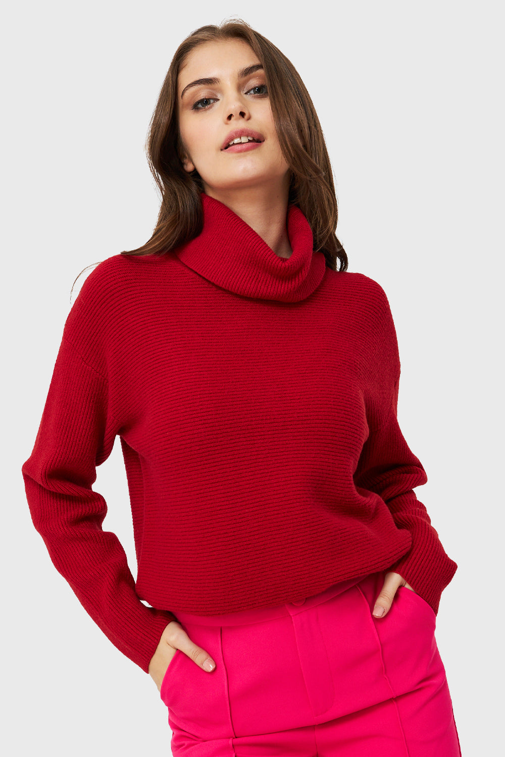 Sweater Cuello Beatle Soft Rojo