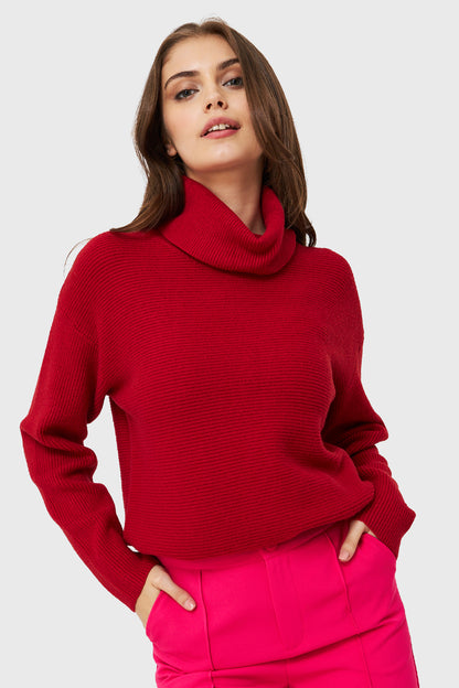 Sweater Cuello Beatle Soft Rojo