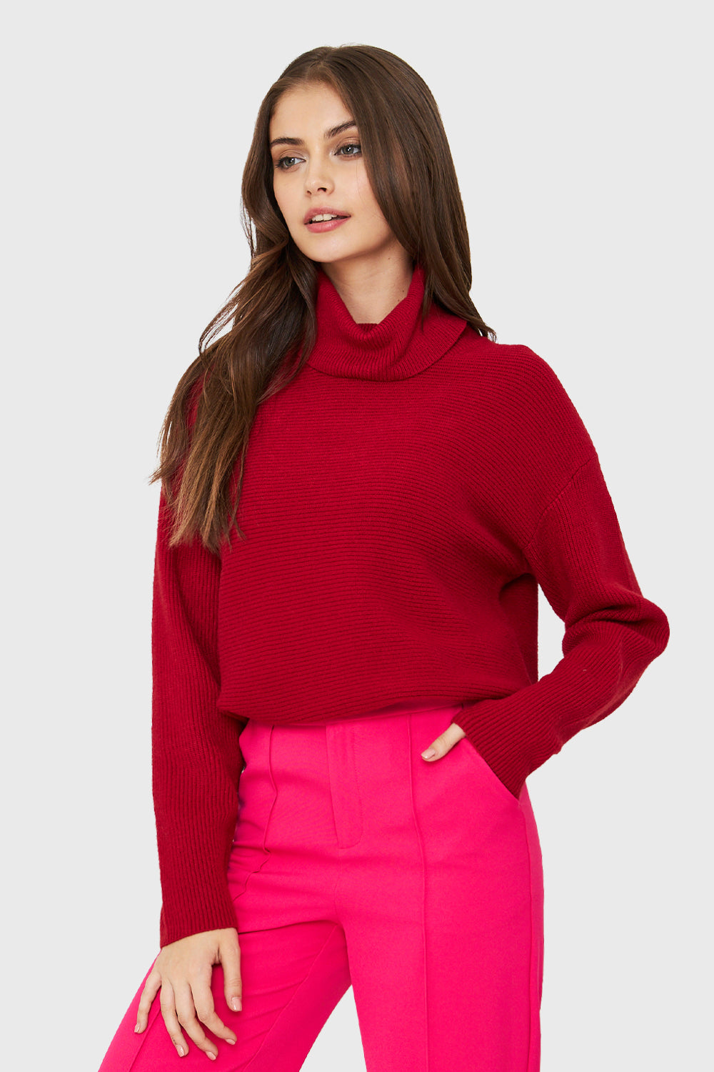 Sweater Cuello Beatle Soft Rojo