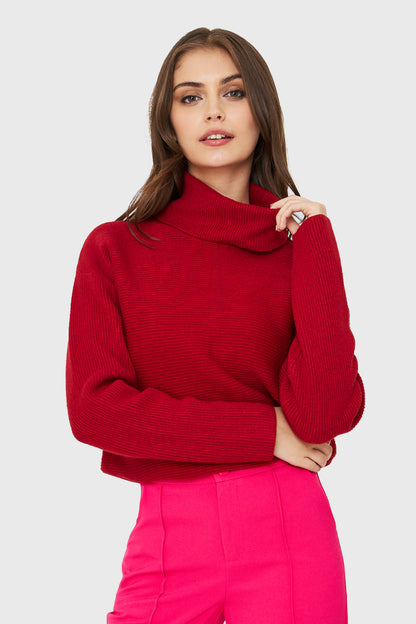 Sweater Cuello Beatle Soft Rojo