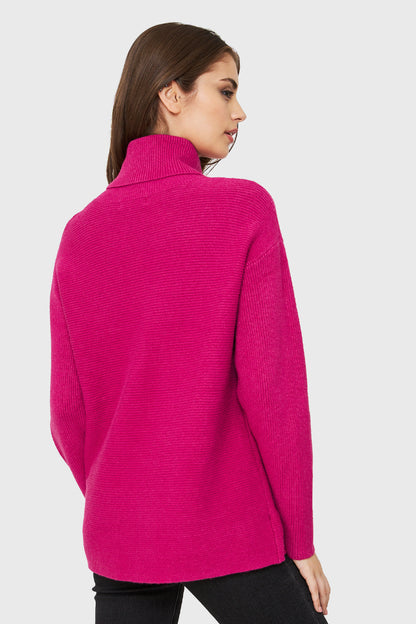 Sweater Cuello Beatle Soft Fucsia