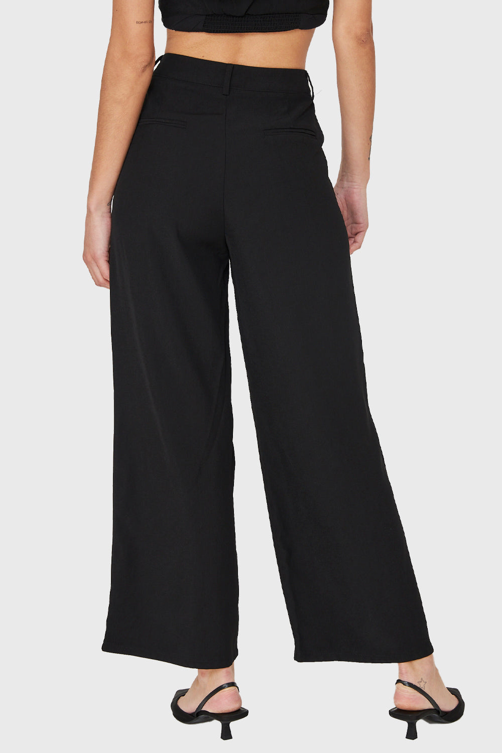 Pantalón Pinzas Ancho Negro