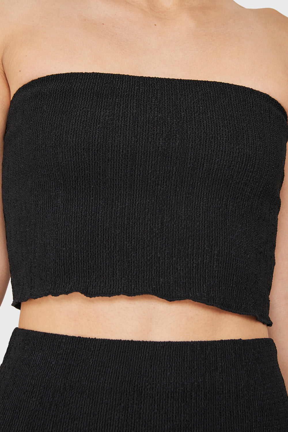 Top Strapless Elasticado Negro