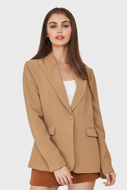 Blazer Bolsillos Con Solapas Khaki