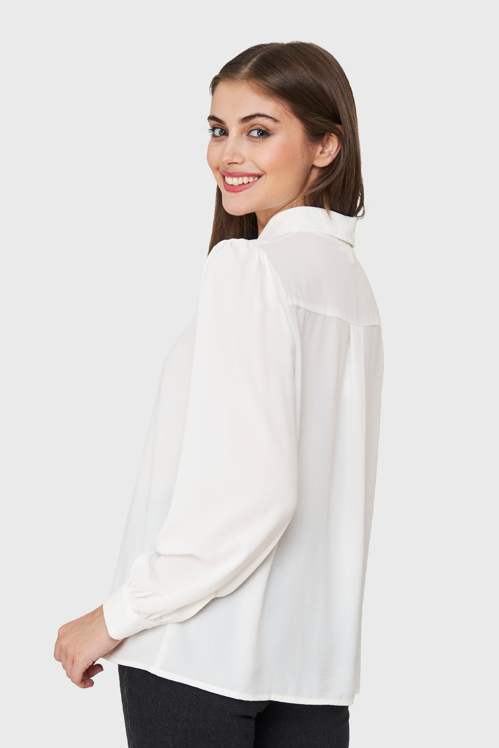 Blusa Lazo Desmontable Blanco