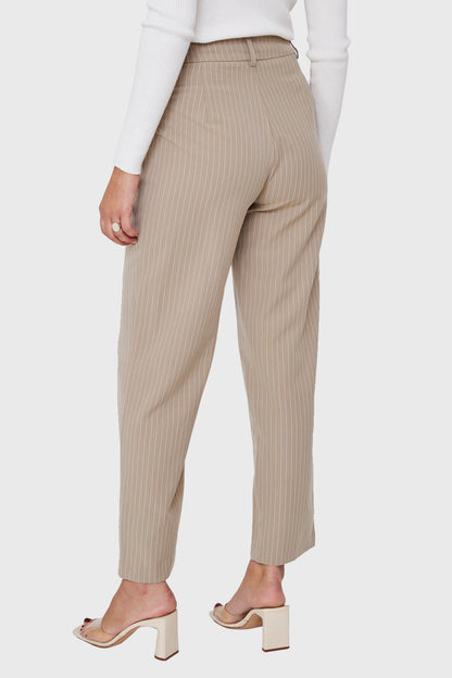 Pantalón De Vestir Rayas Khaki