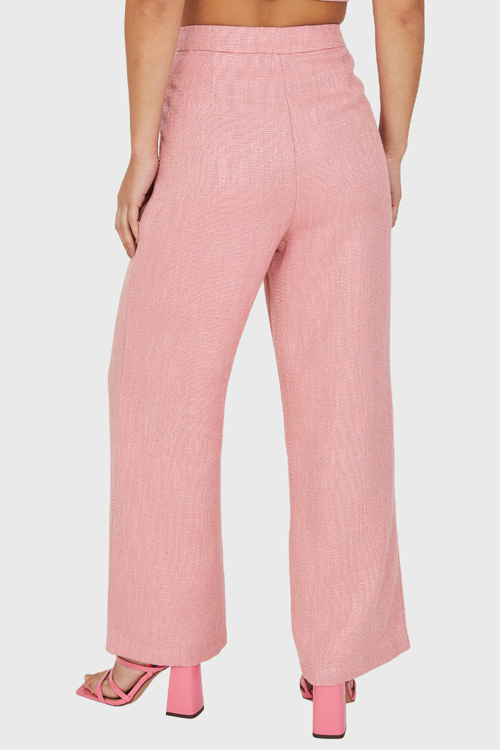 Pantalón Tiro Alto Jaspeado Rosado