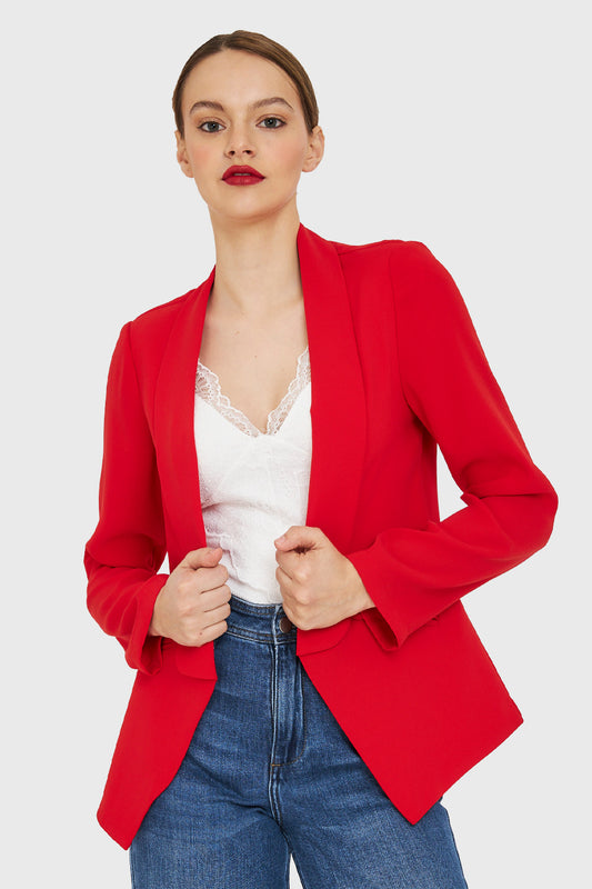 Blazer Con Solapa Rojo