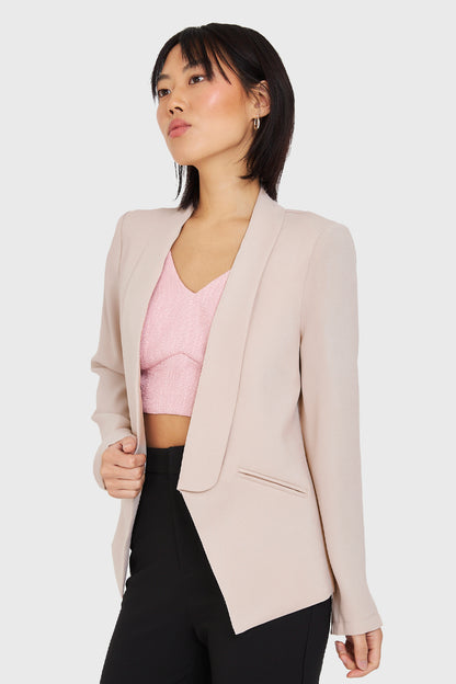 Blazer Con Solapa Khaki