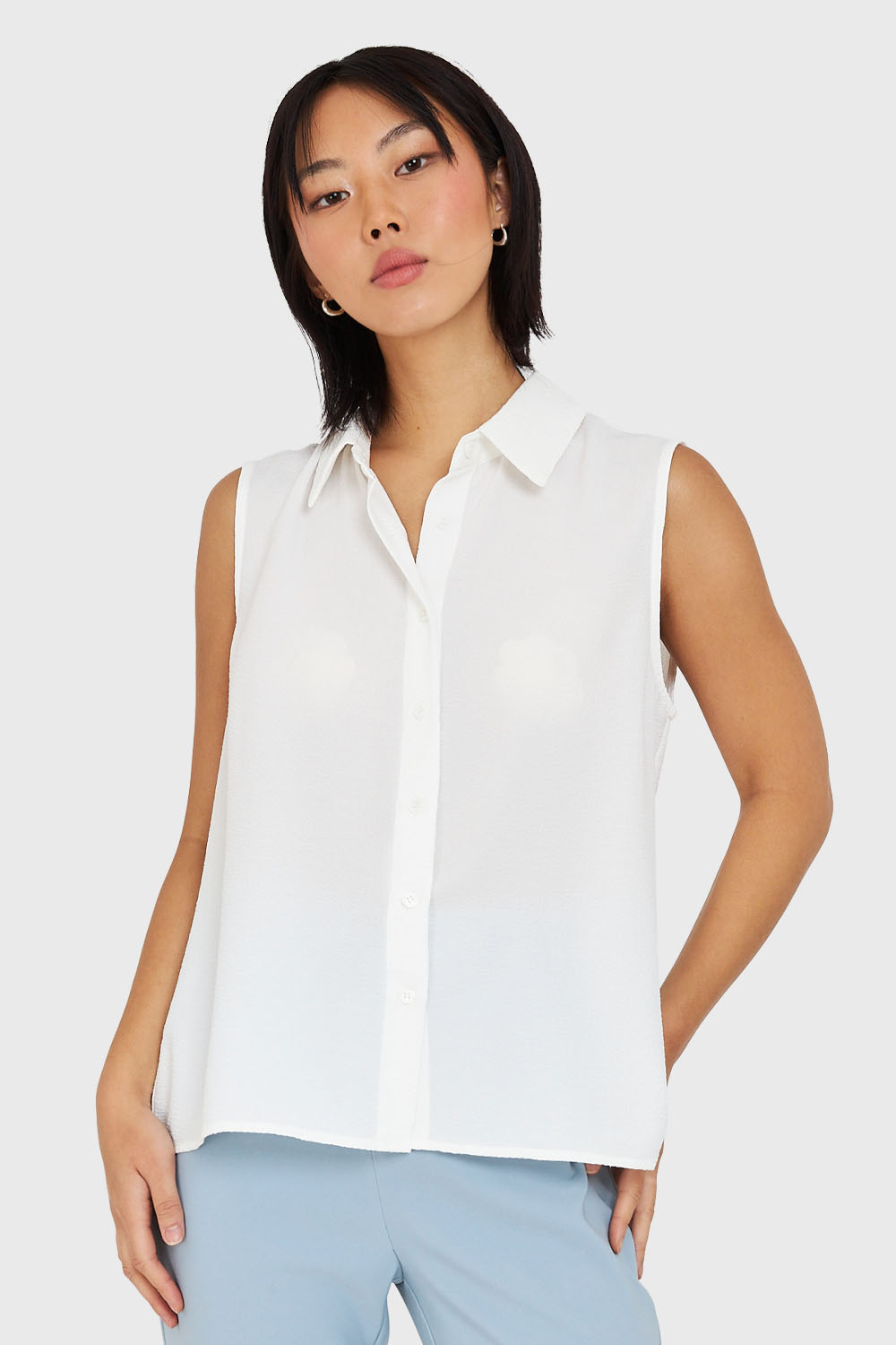 Blusa Sin Mangas Blanco