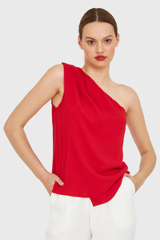 Blusa Asimétrica Rojo