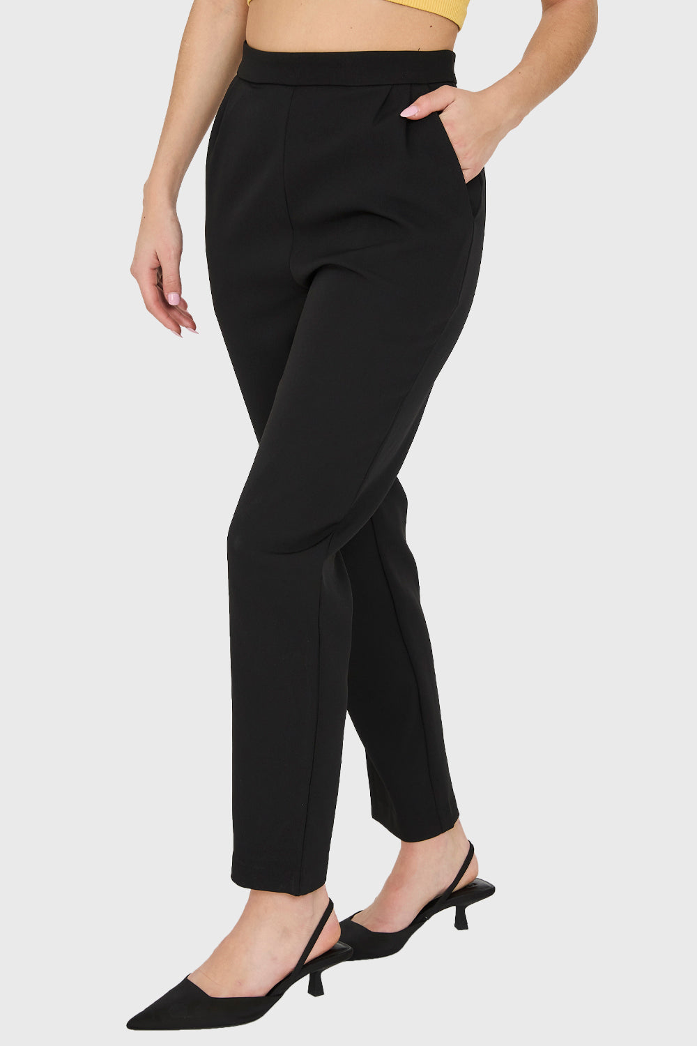 Pantalón Tiro Alto Básico Negro