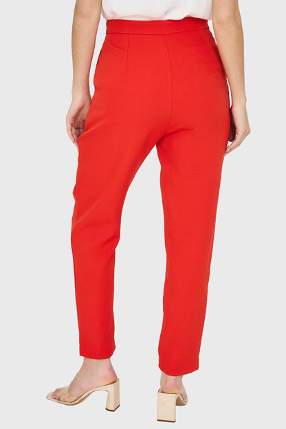 Pantalón Tiro Alto Básico Rojo