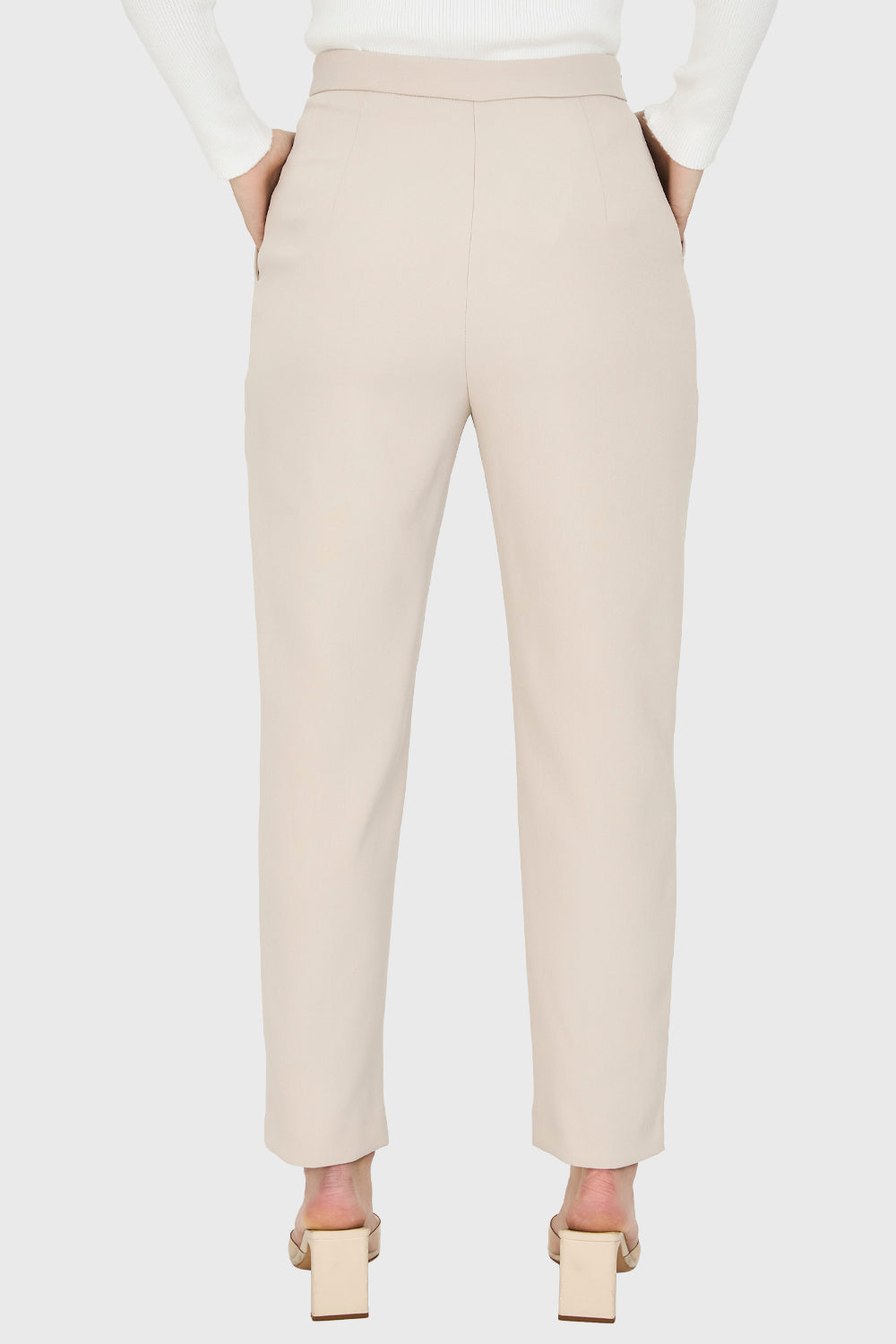 Pantalón Tiro Alto Básico Khaki