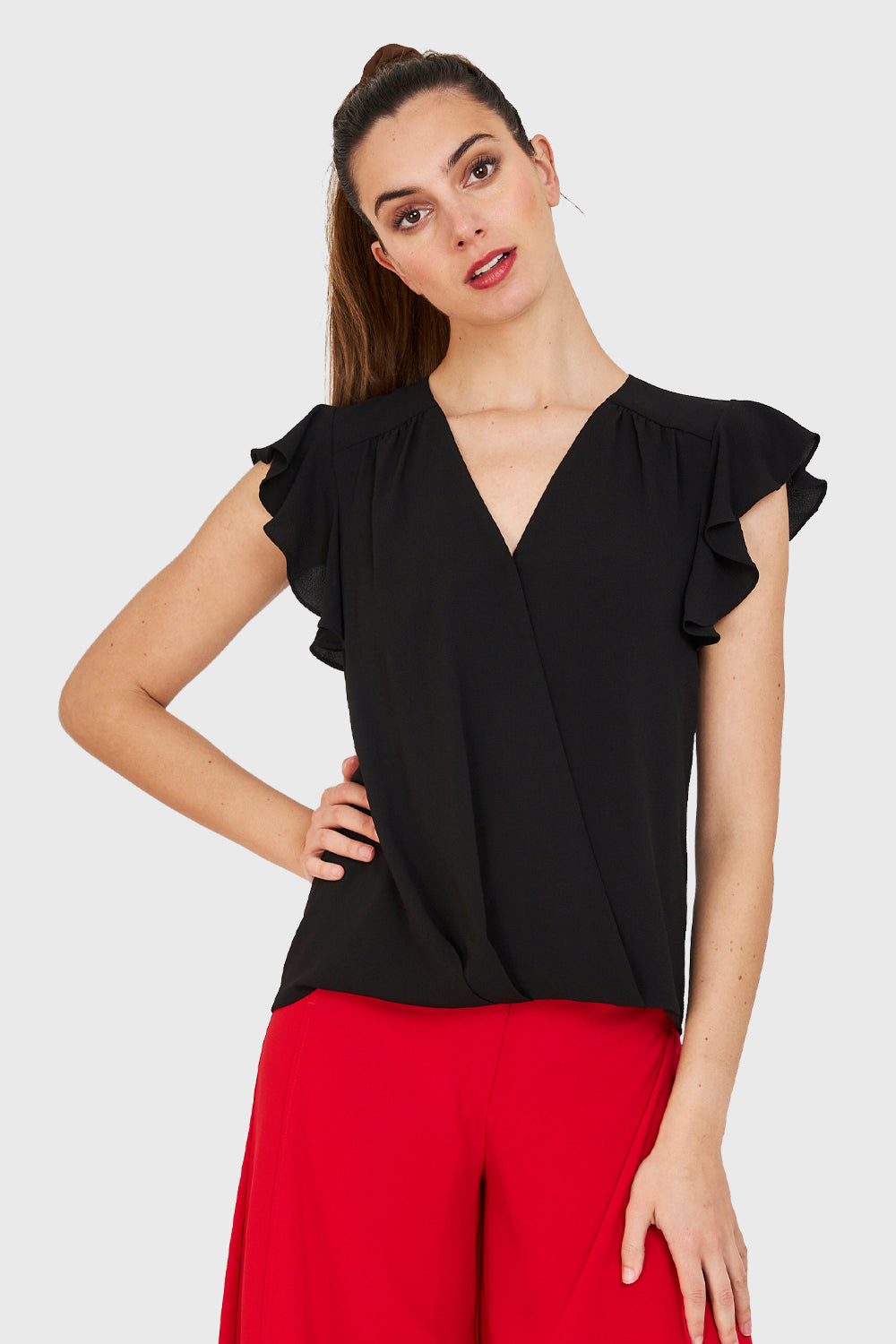 Blusa best sale escote cruzado