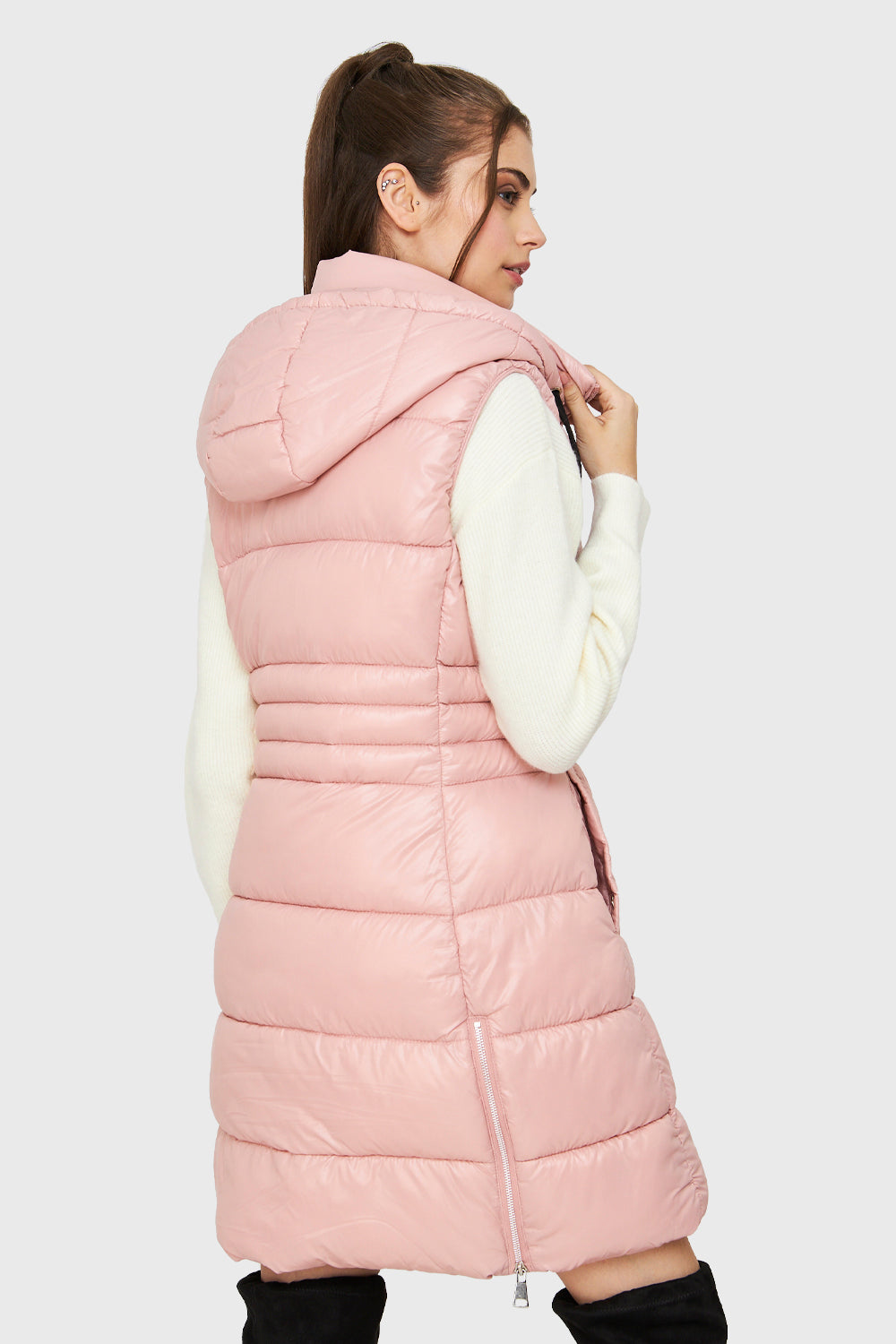 Parka Sin Mangas Rosa