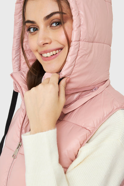 Parka Sin Mangas Rosa